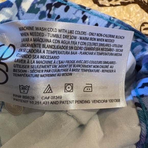 NINE WEST Chrystie Capri blue print pants size 8 women’s - Picture 7 of 10